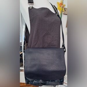 Coach Blue Crossbody Bag with Floral Detail